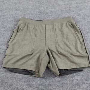 Lululemon Shorts Mens XL The Short 7 Mesh Liner Green Athletic Training Gym